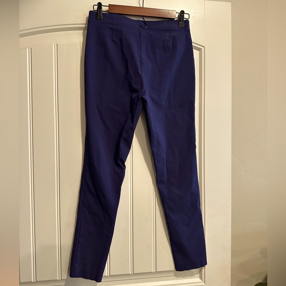 Like-new Navy Michael Kors Stretch Ankle Trousers size SMALL